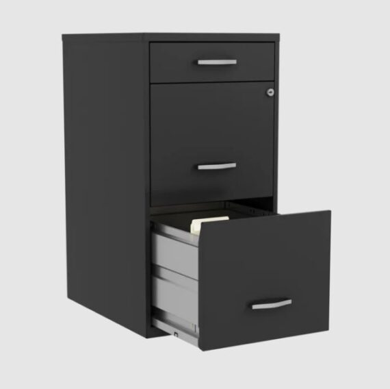 Wide 3 -Drawer Steel File Cabinet