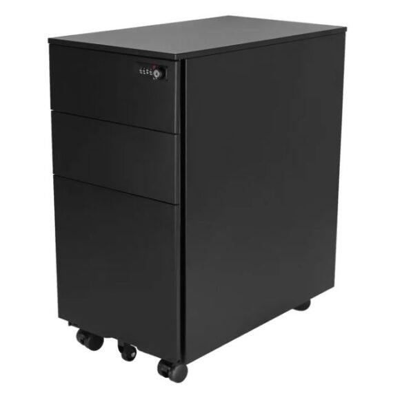 Lourie 11.8'' Wide 3 -Drawer Mobile Steel File Cabinet