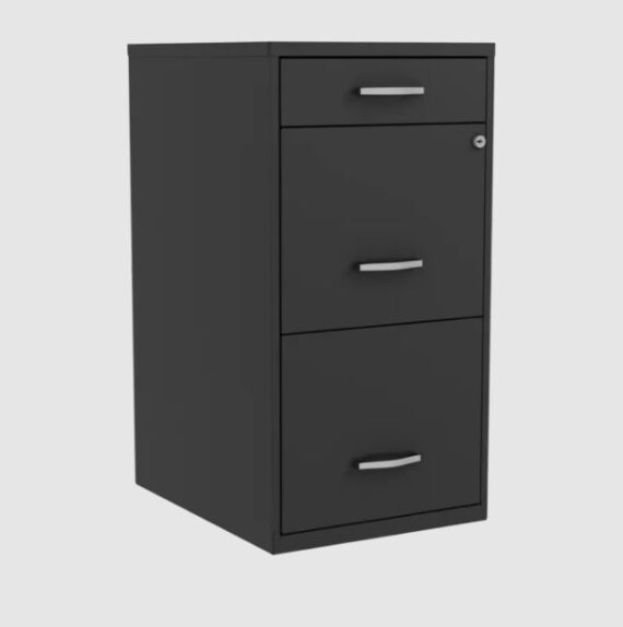 Wide 3 -Drawer Steel File Cabinet