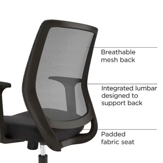 Ergonomic Fabric Swivel Task Chair