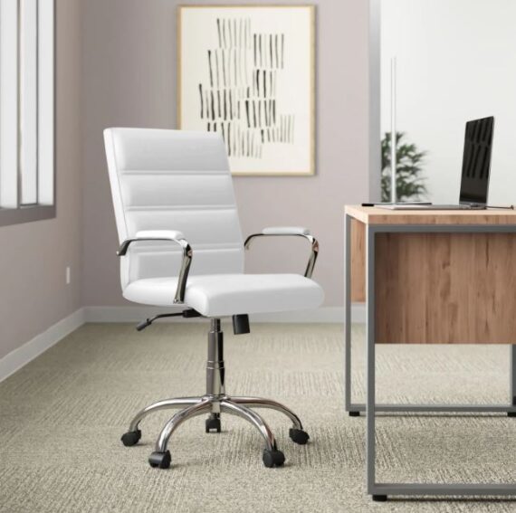 Executive Swivel Office Chair with Metal Frame