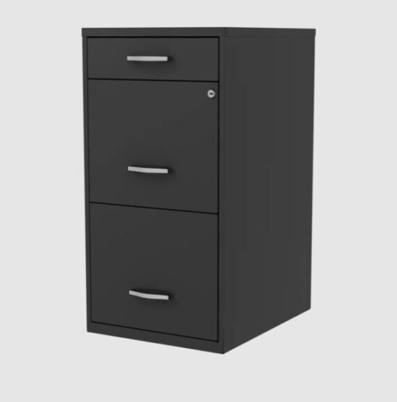 Wide 3 -Drawer Steel File Cabinet