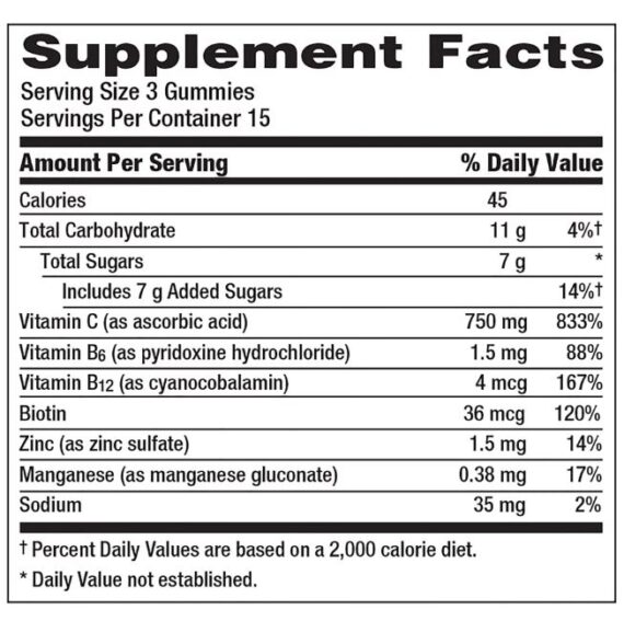 Emergen-C Adult Vitamin C Immunity Supplement Gummies, 45 Ct